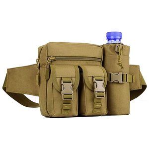 New Tactical Waist Pack Pouch With Water Bottle Pocket Holder Waterproof